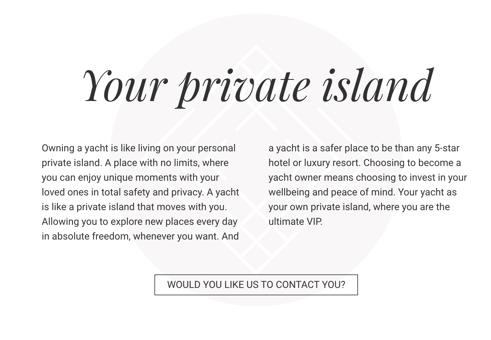 Your private island - Ferretti group